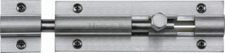 C1582 4-SC Heritage Brass Door Bolt Straight 4" x 1 &frac14;" Satin Chrome Finish