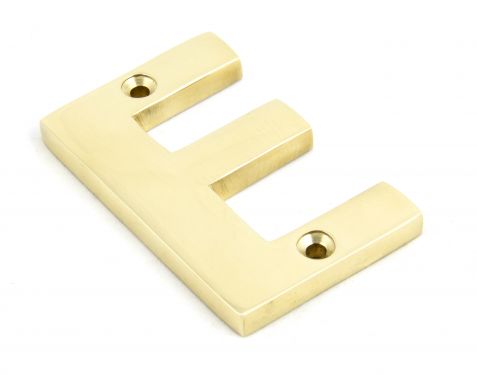 Click Here To Enlarge This Photo Of 83801E From The Anvil Polished Brass Letter E