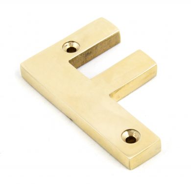 Click Here To Enlarge This Photo Of 83801F From The Anvil Polished Brass Letter F