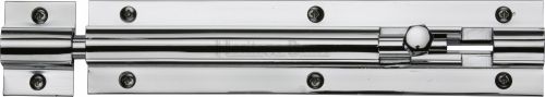 Click Here To Enlarge This Photo Of C1582 6-PC Heritage Brass Door Bolt Straight 6" x 1 &frac14;" Polished Chrome Finish