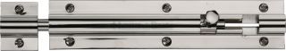 C1582 6-PNF Heritage Brass Door Bolt Straight 6" x 1 &frac14;" Polished Nickel Finish