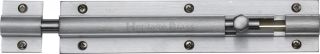 C1582 6-SC Heritage Brass Door Bolt Straight 6" x 1 &frac14;" Satin Chrome Finish
