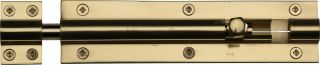 C1584 6-PB Heritage Brass Door Bolt Straight 6" x 1 &half;"" Polished Brass Finish