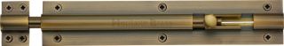 C1584 8-AT Heritage Brass Door Bolt Straight 8" x 1 &half;"" Antique Brass Finish
