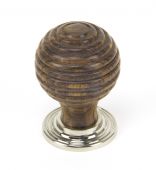 83873 From The Anvil Rosewood & Polished Nickel Beehive Cabinet Knob - Small