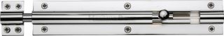 C1584 8-PC Heritage Brass Door Bolt Straight 8" x 1 &half;"" Polished Chrome Finish