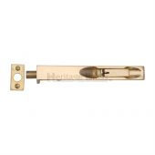 C1680 10-PB Heritage Brass Lever Action Flush Bolt 10" x &period;&frac34;" Polished Brass Finish