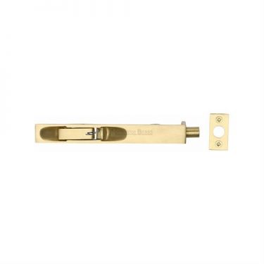 Click Here To Enlarge This Photo Of C1680 10-SB Heritage Brass Lever Action Flush Bolt 10" x &period;&frac34;" Satin Brass Finish