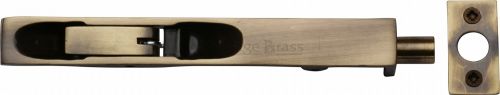 Click Here To Enlarge This Photo Of C1680 6-AT Heritage Brass Lever Action Flush Bolt 6" x &period;&frac34;" Antique Brass Finish