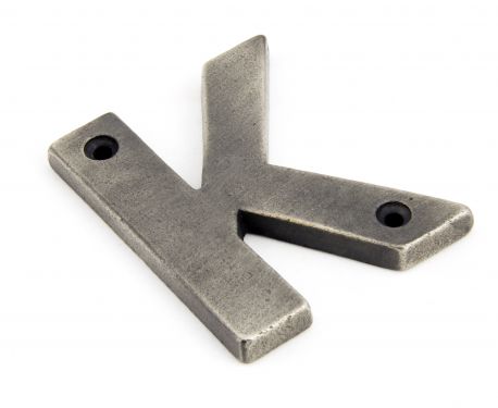 Click Here To Enlarge This Photo Of 83803K From The Anvil Antique Pewter Letter K