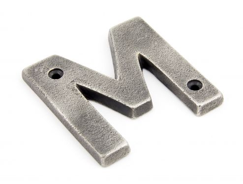 Click Here To Enlarge This Photo Of 83803M From The Anvil Antique Pewter Letter M