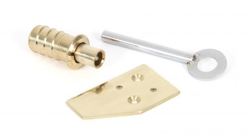 Click Here To Enlarge This Photo Of 90271 From The Anvil Polished Brass Flush Sash Stop &lpar;Keyed&rpar;