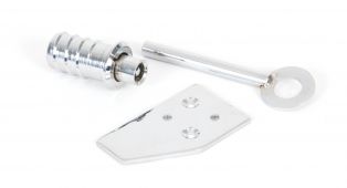 90272 From The Anvil Polished Chrome Flush Sash Stop &lpar;Keyed&rpar;