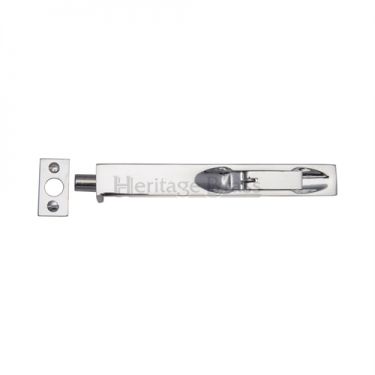 Click Here To Enlarge This Photo Of C1680 8-PC Heritage Brass Lever Action Flush Bolt 8" x &period;&frac34;" Polished Chrome Finish