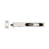 C1680 8-PNF Heritage Brass Lever Action Flush Bolt 8" x &period;&frac34;" Polished Nickel Finish