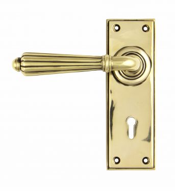 Click Here To Enlarge This Photo Of 45310 From the Anvil Aged Brass Hinton Lever Lock Set