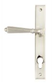 45326 From the Anvil Polished Nickel Hinton Slimline Lever Espag&period; Lock Set - 92mm Centres - 212mm Screw Centres