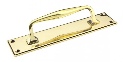 Click Here To Enlarge This Photo Of 45379 From the Anvil Aged Brass 300mm Art Deco Pull Handle on Backplate