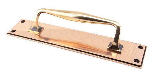Click Here To Enlarge This Photo Of 45383 From the Anvil Polished Bronze 300mm Art Deco Pull Handle on Backplate