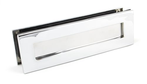 Click Here To Enlarge This Photo Of 45444 From the Anvil Polished Chrome Traditional Letterbox - Size&colon; 315x92mm - C&sol;C&colon; 283mm - Aperture&colon; 249x41mm
