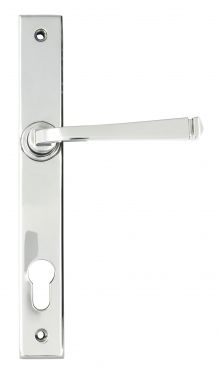 Click Here To Enlarge This Photo Of 90355 From the Anvil Polished Chrome Avon Slimline Lever Espag&period; Lock Set - 92mm Centres - 212mm Screw Centres