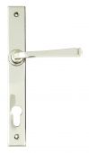 90356 From the Anvil Polished Nickel Avon Slimline Lever Espag&period; Lock Set - 92mm Centres - 212mm Screw Centres