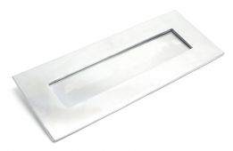 92005 From the Anvil Satin Chrome Small Letter Plate - Size&colon; 265x108mm - C&sol;C&colon; 232mm - Aperture&colon; 198x44mm