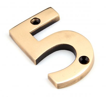 Click Here To Enlarge This Photo Of 92025 From the Anvil Polished Bronze Numeral 5