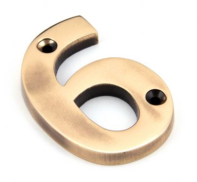 Click Here To Enlarge This Photo Of 92026 From the Anvil Polished Bronze Numeral 6