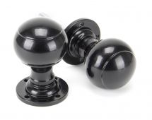 92068 From the Anvil Black Regency Mortice&sol;Rim Knob Set
