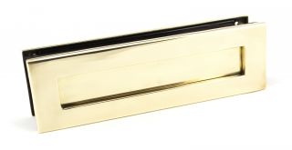92127 From the Anvil Aged Brass Traditional Letterbox - Size&colon; 315x92mm - C&sol;C&colon; 283mm - Aperture&colon; 249x41mm