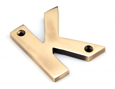 Click Here To Enlarge This Photo Of 92031K From the Anvil Polished Bronze Letter K