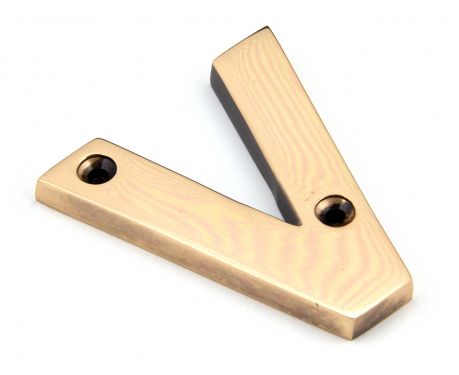 Click Here To Enlarge This Photo Of 92031V From the Anvil Polished Bronze Letter V