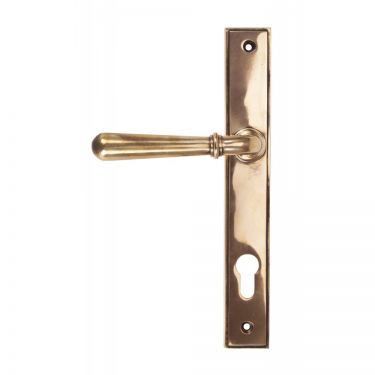 Click Here To Enlarge This Photo Of 91918 From The Anvil Polished Bronze Newbury Slimline Lever Espag&period; Lock Set - 92mm Centres - 212mm Screw Centres