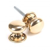 91925 From The Anvil Polished Bronze Mushroom Mortice&sol;Rim Knob Set
