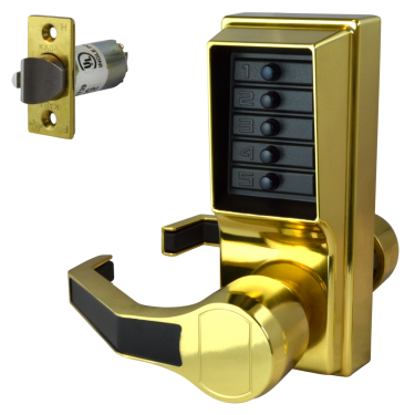 Click Here To Enlarge This Photo Of L8451 - DORMAKABA Simplex L1000 Series L1011 Digital Lock Left Handed - Polished Brass