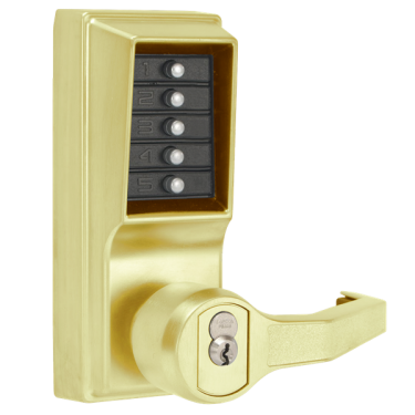 Click Here To Enlarge This Photo Of L8452 - DORMAKABA Simplex L1000 Series L1021B Digital Lock Right Handed - Polished Brass