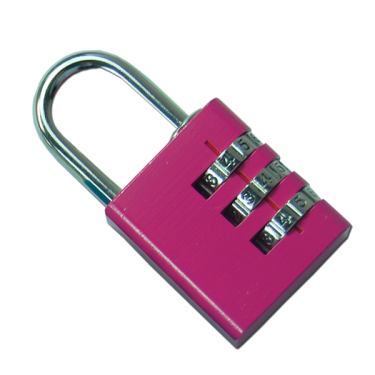 Click Here To Enlarge This Photo Of AS10005 - ASEC Coloured Aluminium Open Shackle Combination Padlock 30mm