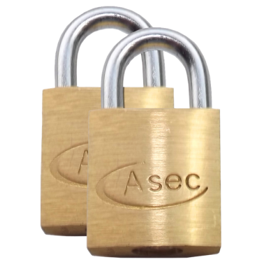 Click Here To Enlarge This Photo Of AS2551 - ASEC KA Open Shackle Brass Padlock 20mm  &lpar;PAIR&rpar;