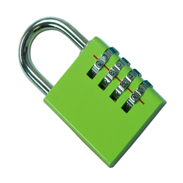 Click Here To Enlarge This Photo Of AS10006 - ASEC Coloured Aluminium Open Shackle Combination Padlock 40mm