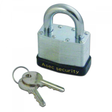 Click Here To Enlarge This Photo Of AS2546 - ASEC 787 & 797 Open Shackle Laminated Padlock 50mm KA 'J' Boxed