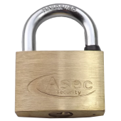AS2525 - ASEC KA 'O' Open Shackle Brass Padlock 50mm Boxed