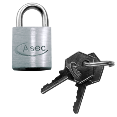 Click Here To Enlarge This Photo Of AS11867 - ASEC KD Open Shackle Chrome Finish Padlock 60mm