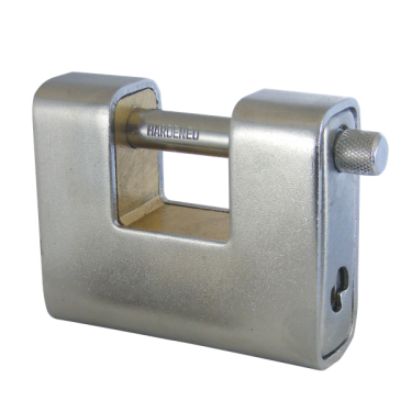 Click Here To Enlarge This Photo Of AS2549 - ASEC Steel Sliding Shackle Padlock 90mm KD Boxed