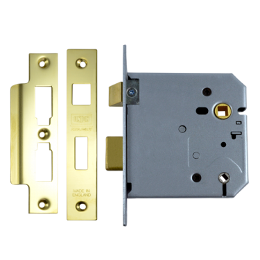 Click Here To Enlarge This Photo Of 9970 - UNION 2226 Mortice Bathroom Lock 102mm Polished Brass