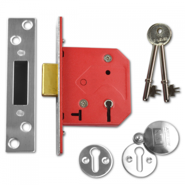 Click Here To Enlarge This Photo Of 7688 - UNION 2101 5 Lever Deadlock 64mm Satin Chrome Keyed Alike