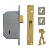 199 - UNION C-Series 3G110 Detainer Deadlock 73mm Polished Brass Keyed to Differ