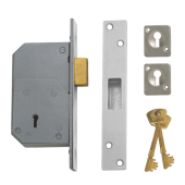 202 - UNION C-Series 3G110 Detainer Deadlock 73mm Satin Chrome Keyed Alike