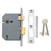 3889 - UNION 2277 3 Lever Sashlock 75mm Satin Chrome Keyed Alike