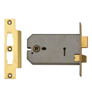 Click Here To Enlarge This Photo Of 3226 - UNION 2077 Horizontal 3 Lever Sashlock 152mm Polished Brass Keyed to Differ